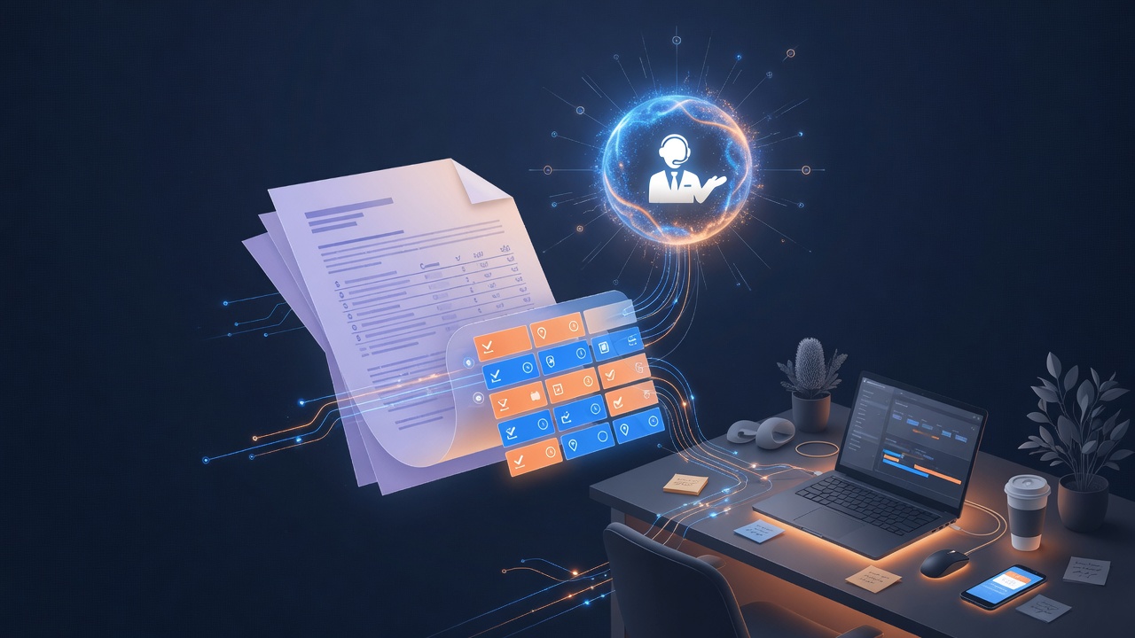 Abstract AI automation for business quoting and calendar scheduling